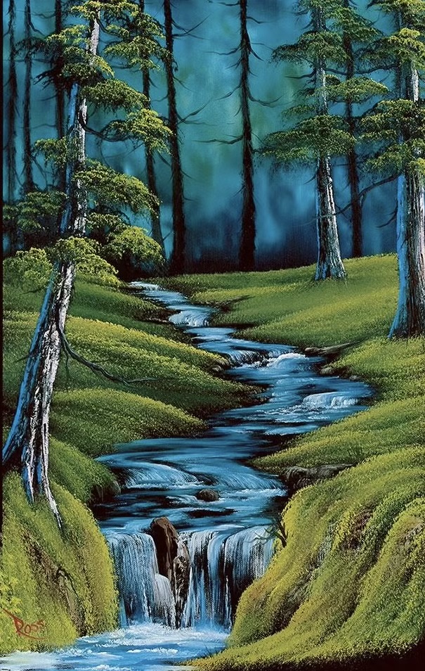 Bob Ross Spring Paintings